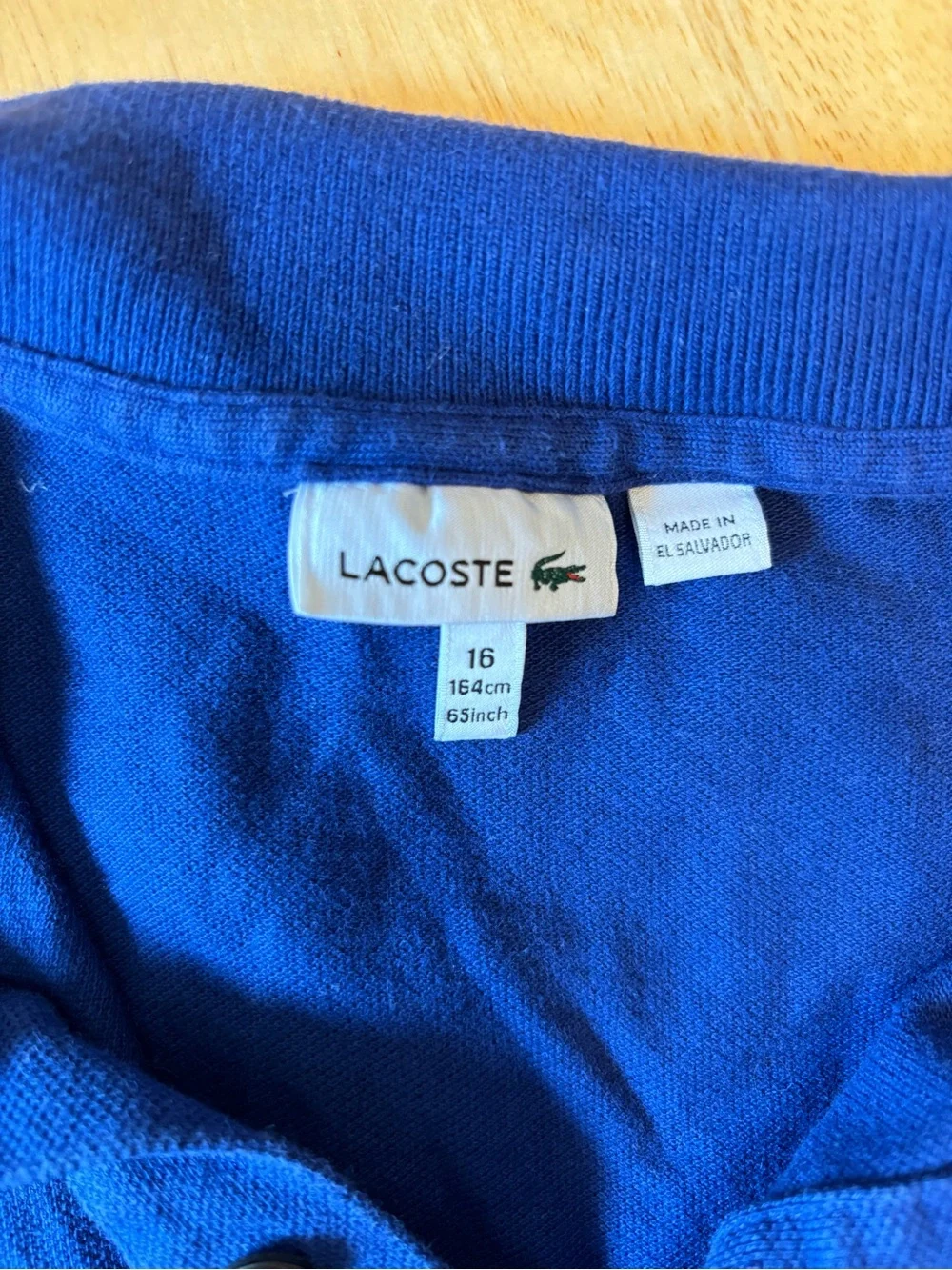 Lacoste Boys s16 Royal Blue Short Sleeve Polo